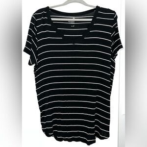 SO Black with White Stripes Shirt XL